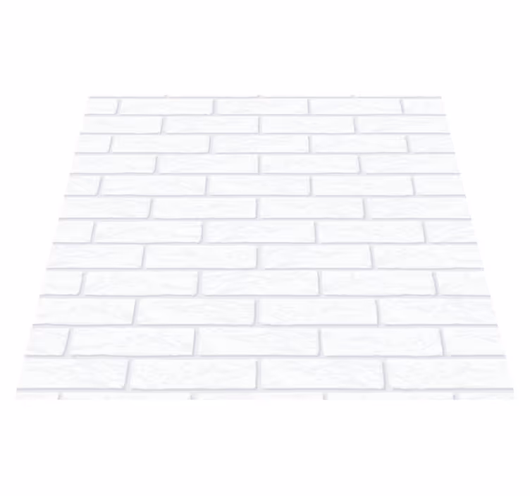 Tappeto pvc cucina motivo mattoni bianchi - TenStickers