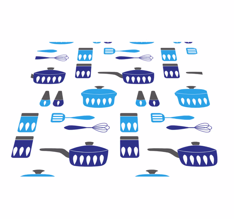 Tappeto pvc cucina carta da parati utensili cucina - TenStickers