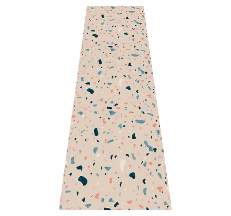 Tappeto pvc cucina motivo terrazzo dipinto a mano - TenStickers