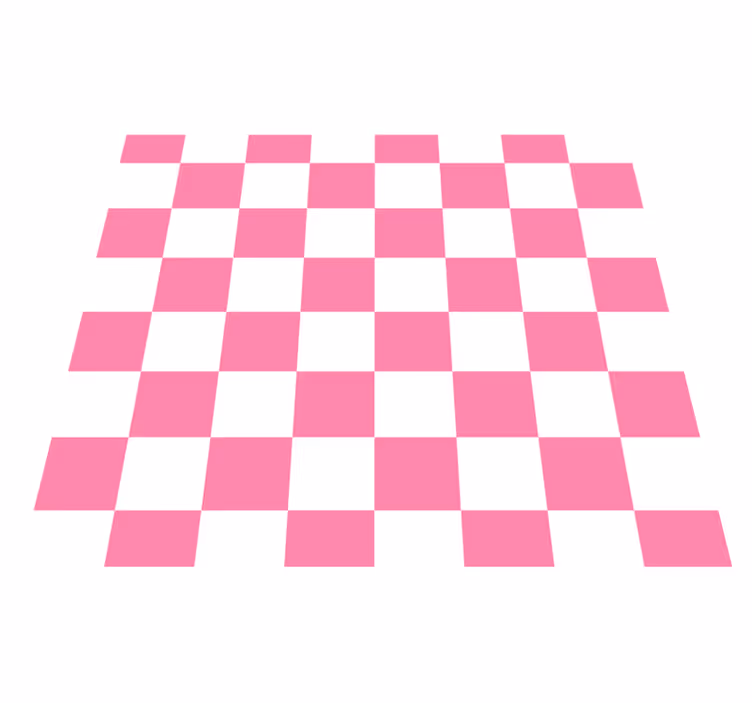 Tappeto pvc cucina a quadri rosa - TenStickers