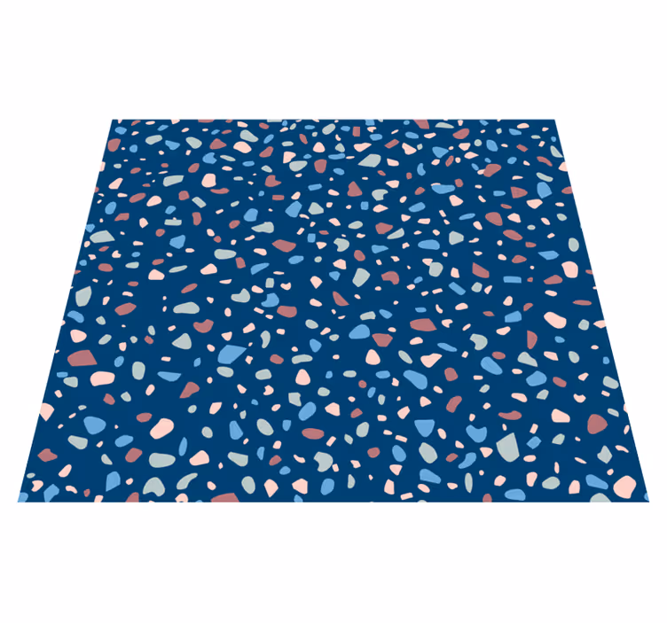 Tappeto pvc cucina terrazzo blu scuro - TenStickers