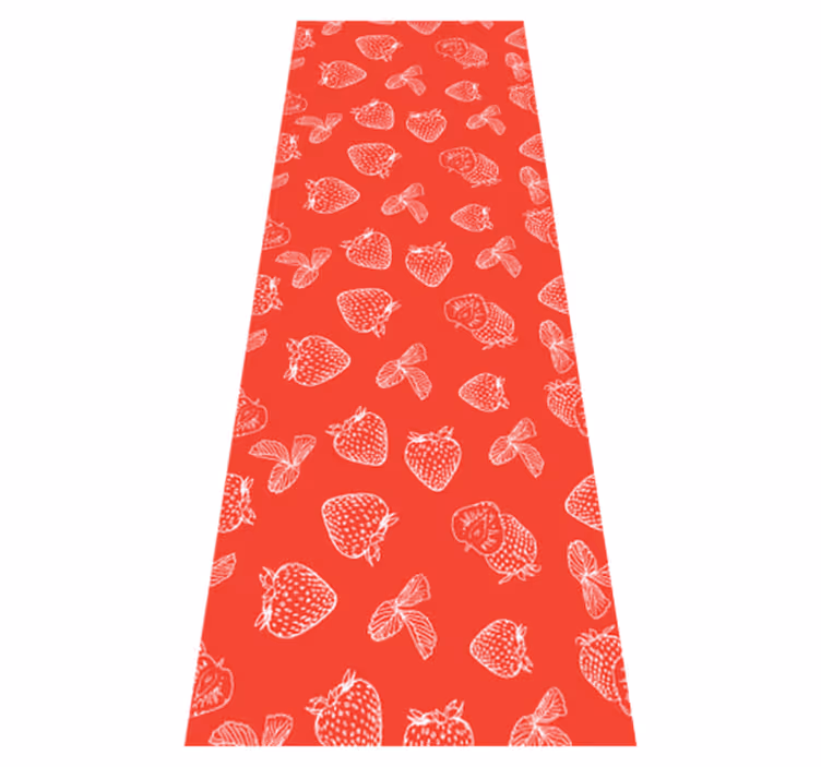 Tappeto pvc cucina motivo fragole senza cuciture - TenStickers