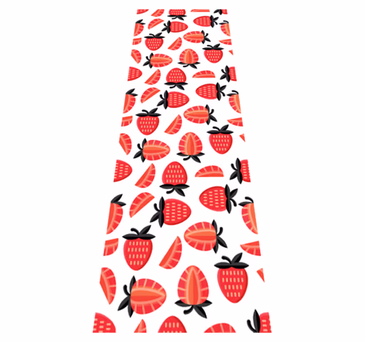 Tappeto pvc cucina motivo fragole rosse realistiche - TenStickers