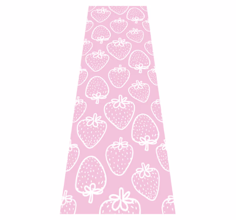 Tappeto pvc cucina motivo regalo fragole rosa - TenStickers