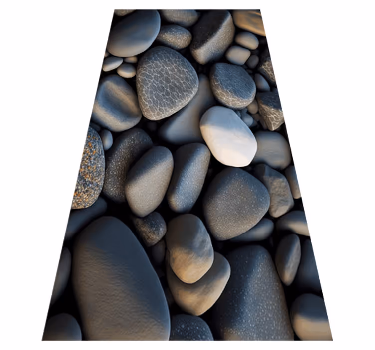 Tappeto vinile bagno pietre oceaniche - TenStickers