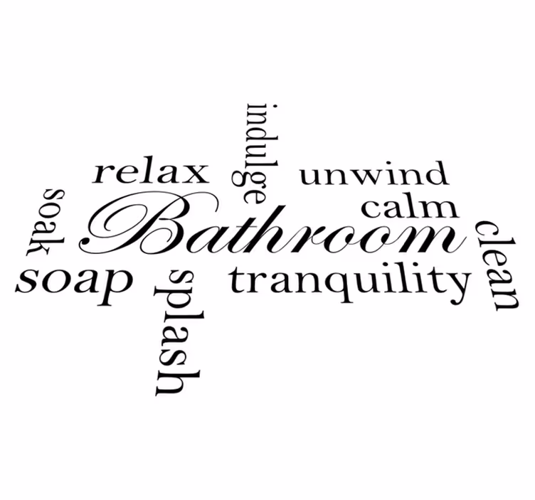 Tappeto vinile bagno parole di relax per il bagno - TenStickers