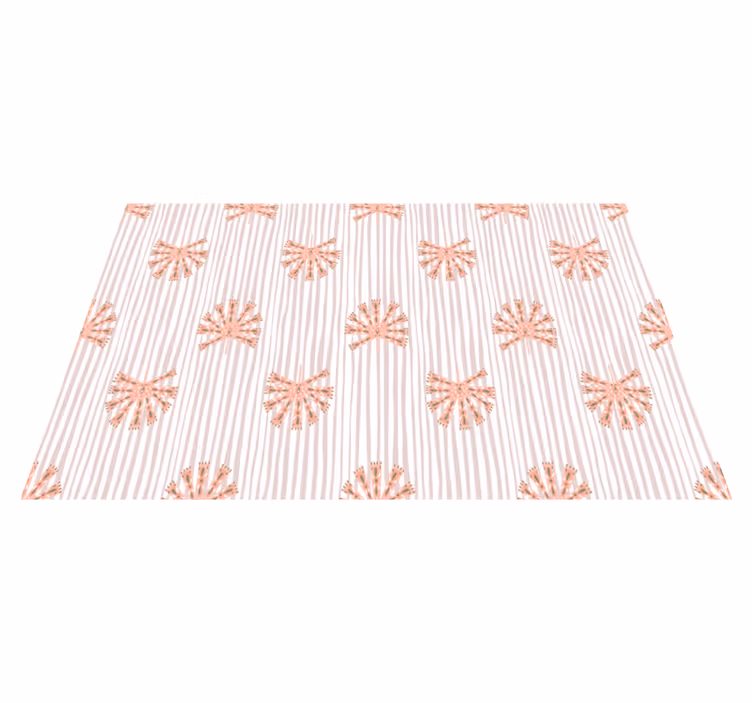 Tappeto vinile fiori fiore geometrico ornamentale rosa - TenStickers