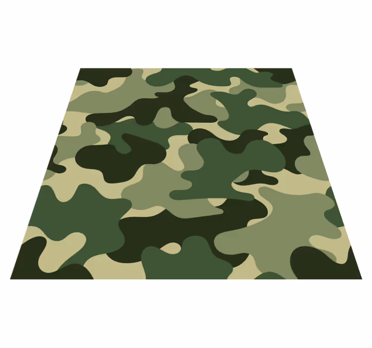 Tappeto vinile fiori stampa camouflage - TenStickers