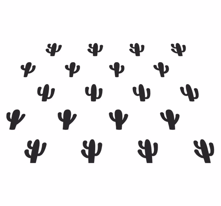 Tappeto vinile fiori design a motivi cactus - TenStickers