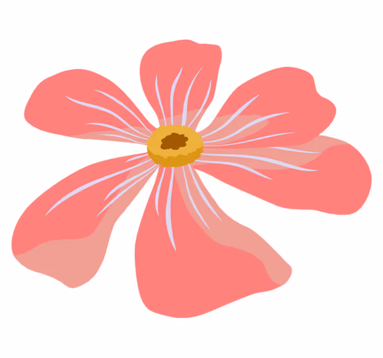 Tappeto vinile fiori design floreale rosa - TenStickers
