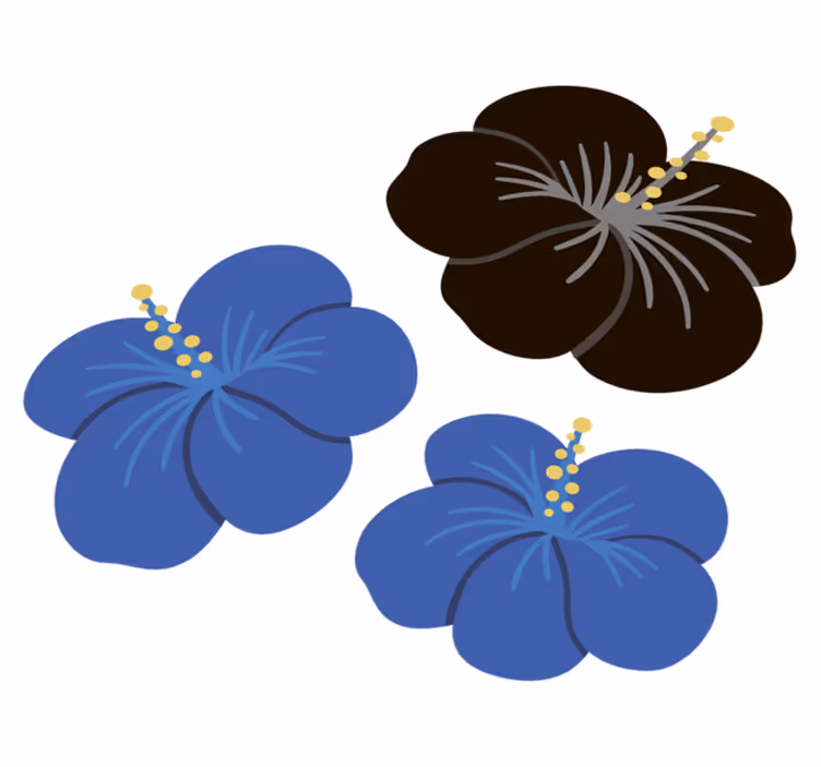 Tappeto vinile fiori arrangiamento floreale ibisco - TenStickers