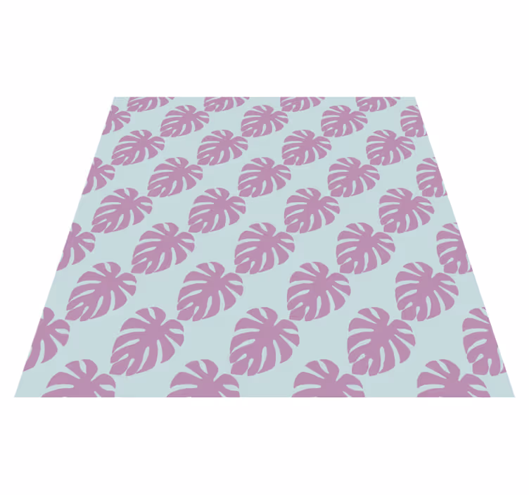 Tappeto vinile fiori stampa a motivo foglie - TenStickers
