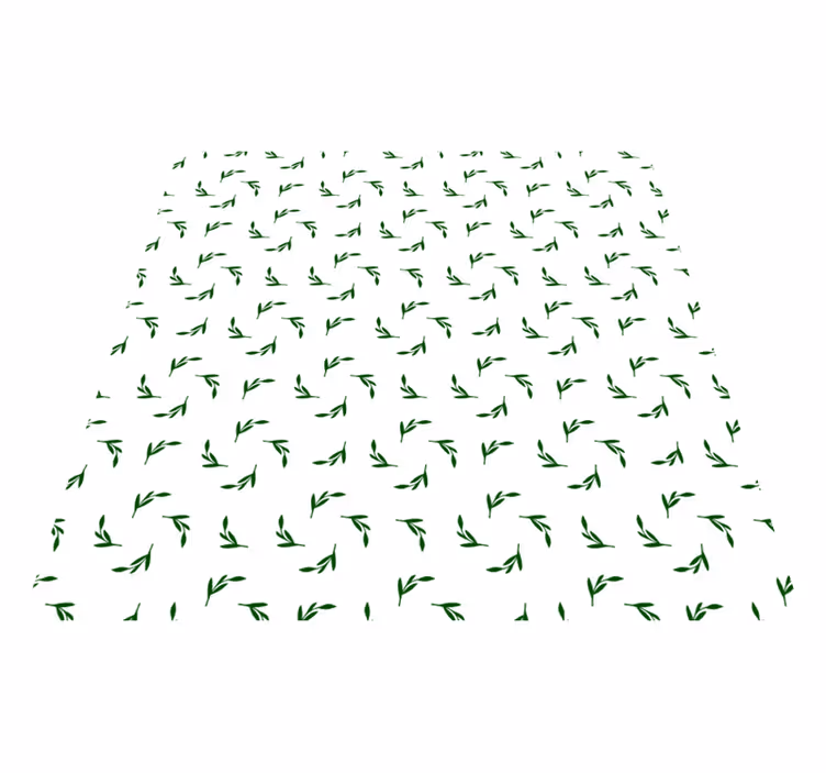 Tappeto vinile fiori illustrazione foglia botanica - TenStickers