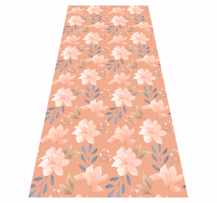 Tappeto vinile fiori motivo floreale fiorito - TenStickers