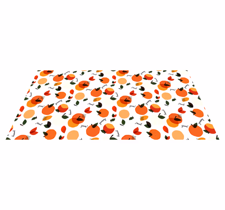 Tappeto vinile fiori composizione ispirata alla frutta - TenStickers