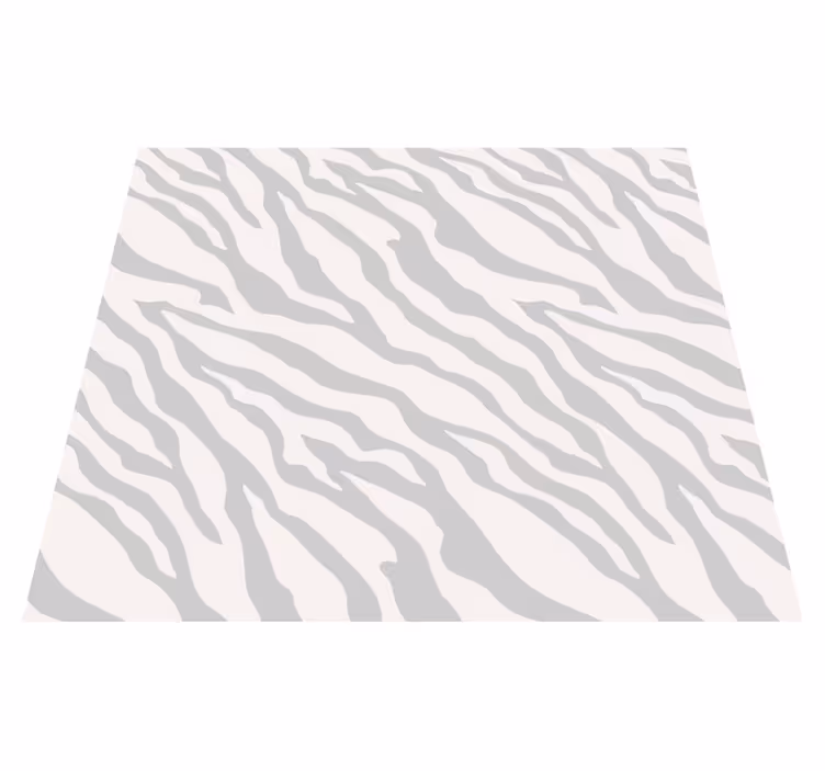 Tappeto vinile stampa animale motivo zebra grigio chiaro - TenStickers