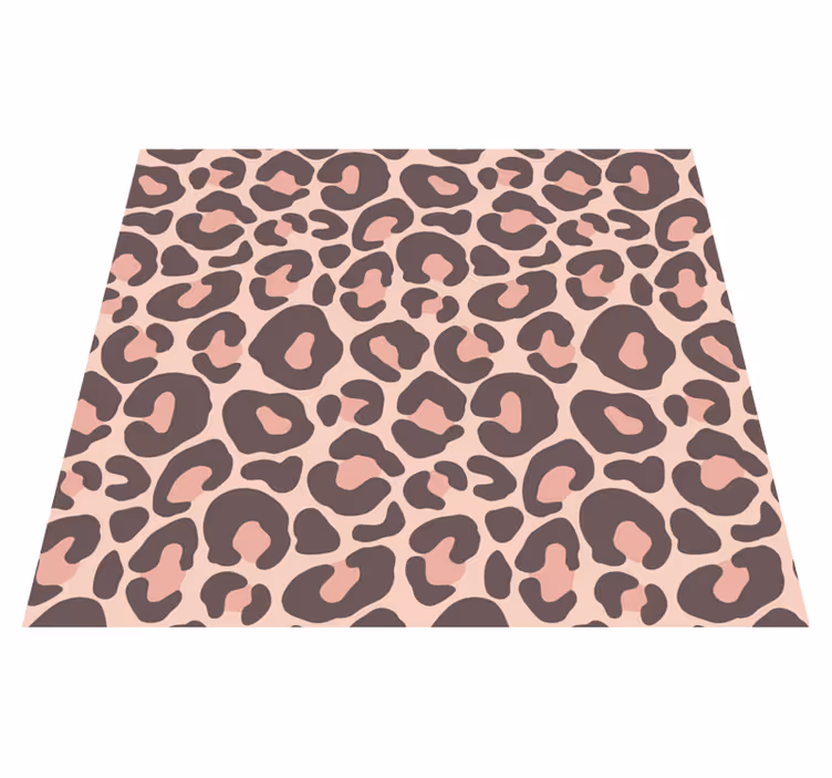 Tappeto vinile stampa animale leopardato rosa - TenStickers