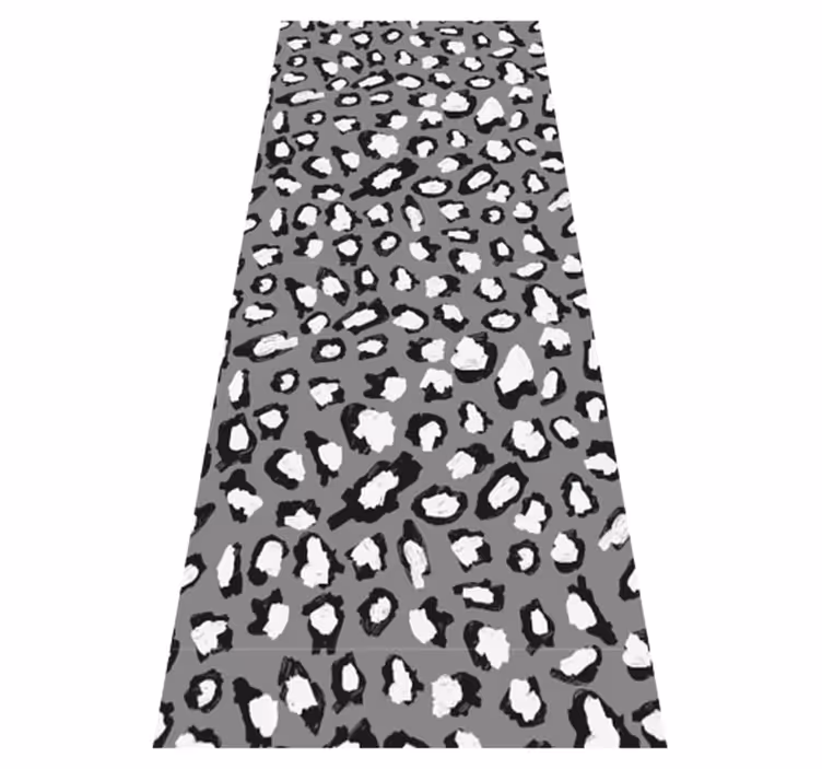 Tappeto vinile stampa animale leopardo grigio e bianco - TenStickers