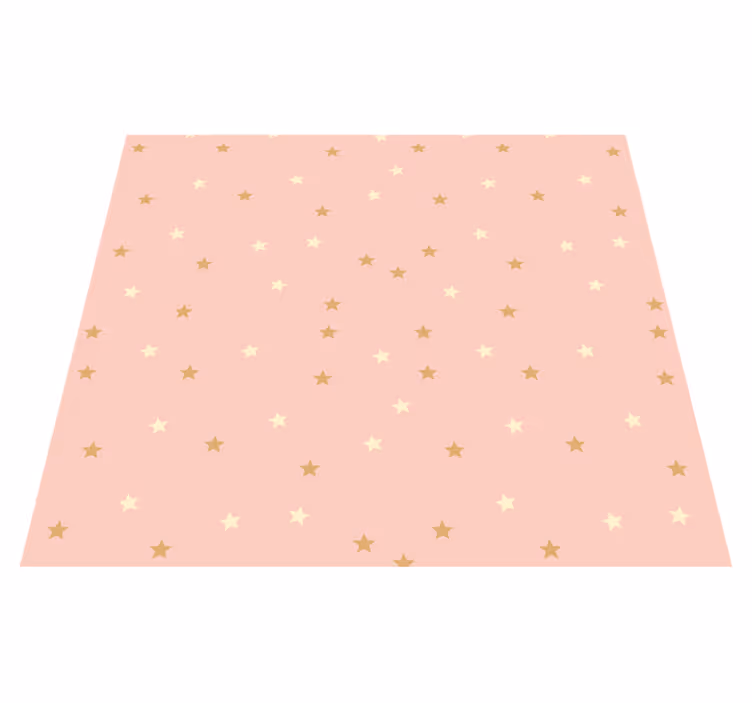 Tappetto vinile stelle piccole stelle dorate su rosa - TenStickers