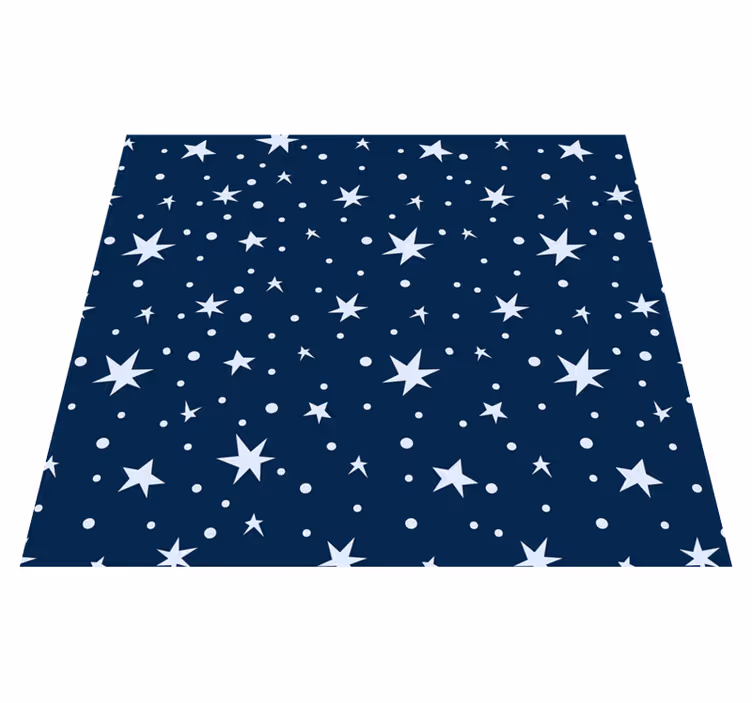 Tappetto vinile stelle su fondo blu navy - TenStickers