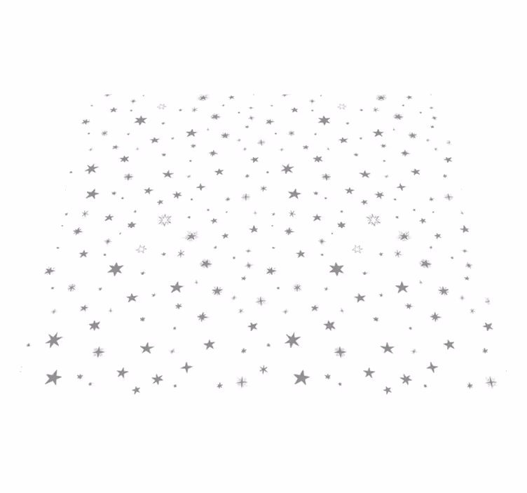 Tappetto vinile stelle sfondo grigio con stelle bianche - TenStickers