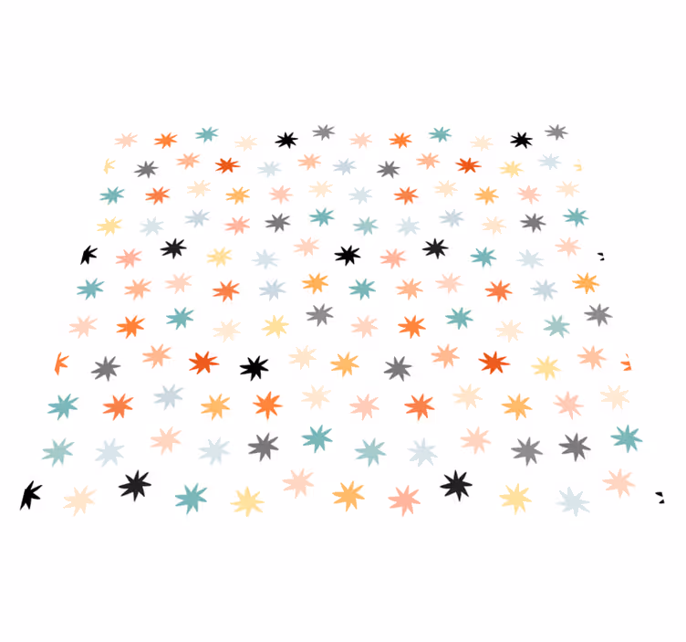 Tappetto vinile stelle motivo stelle geometriche - TenStickers