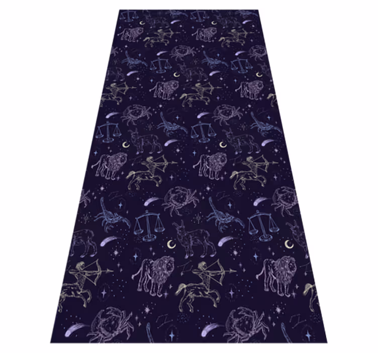 Tappetto vinile stelle motivo costellazioni - TenStickers