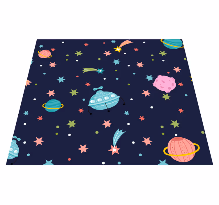 Tappetto vinile stelle spazio celestiale - TenStickers