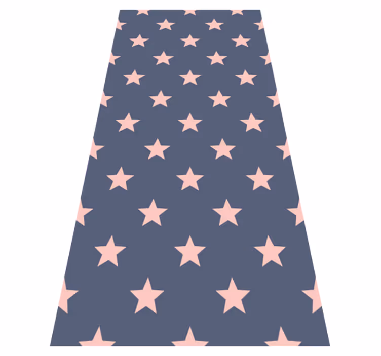 Tappetto vinile stelle rosa e grigie - TenStickers