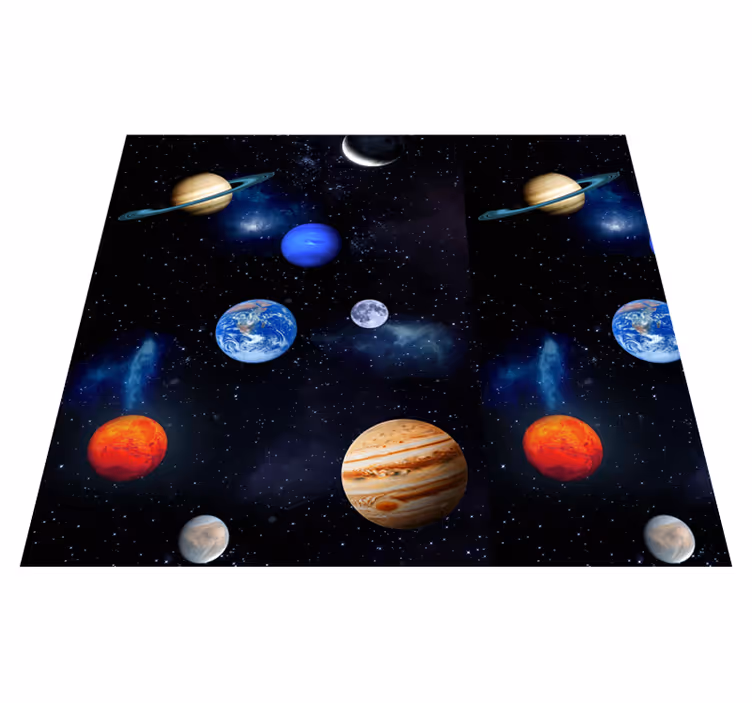 Tappetto vinile stelle cosmo spazio pianeti - TenStickers