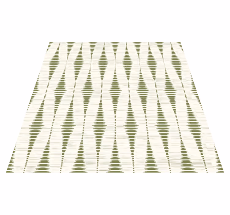 Tappeto vinile geometrico verde muschio ikat - TenStickers