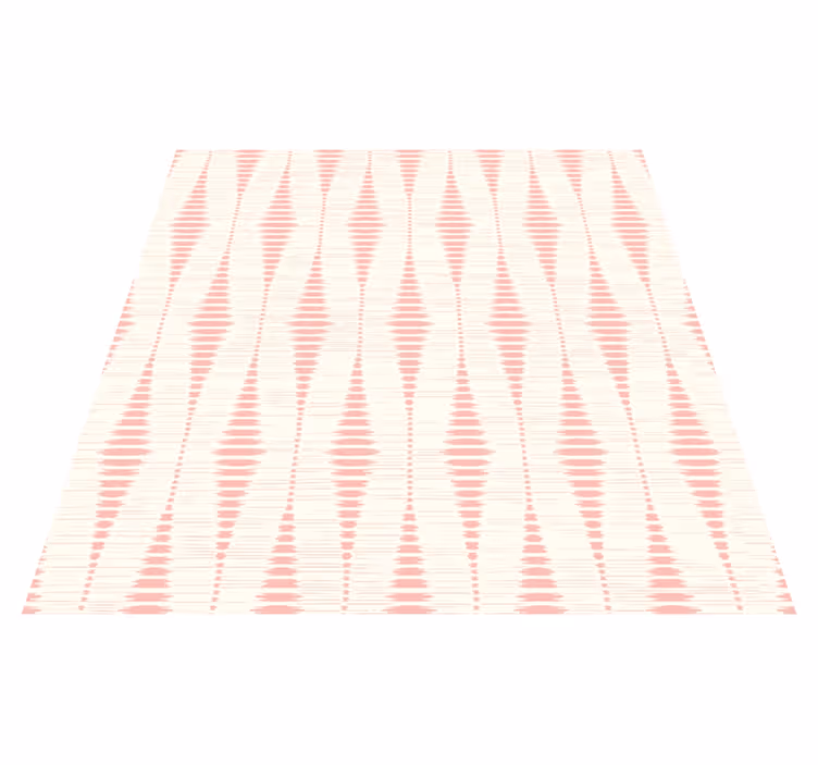 Tappeto vinile geometrico rosa pastello ikat - TenStickers