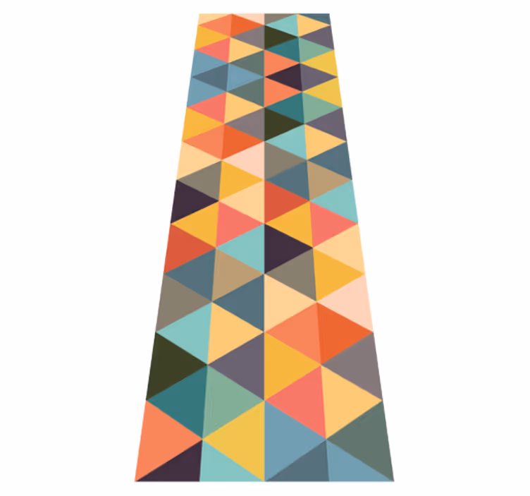 Tappeto vinile geometrico a motivi geometrici multicolore - TenStickers