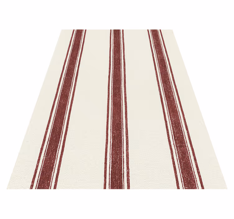 Tappeto vinile geometrico linee verticali rosse - TenStickers