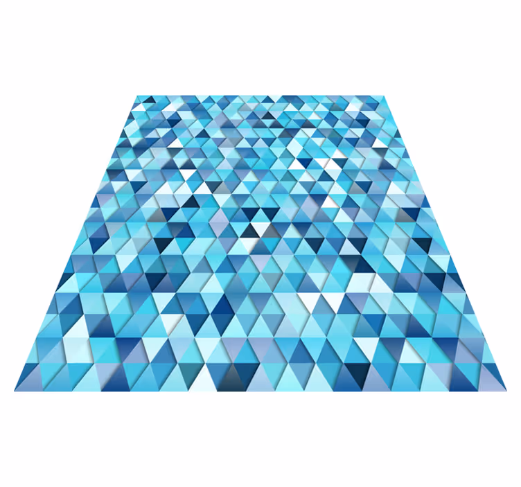 Tappeto vinile geometrico astratto blu - TenStickers