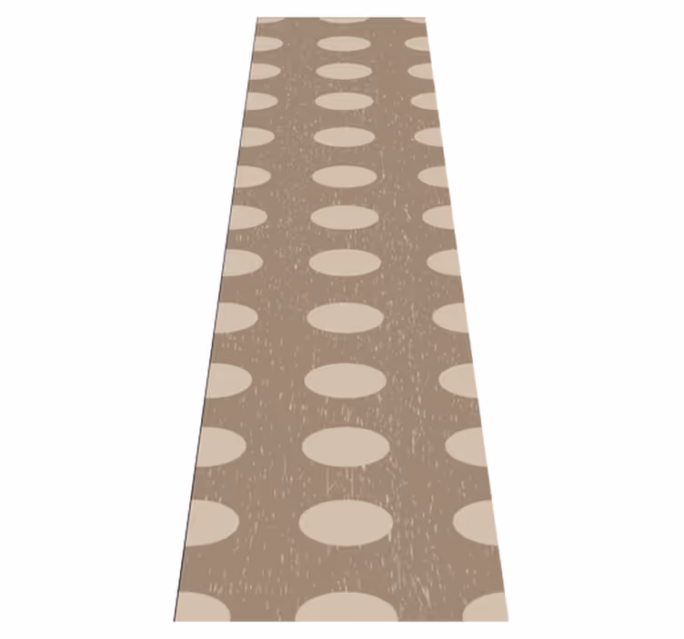 Tappeto vinile geometrico motivo cerchi marroni - TenStickers