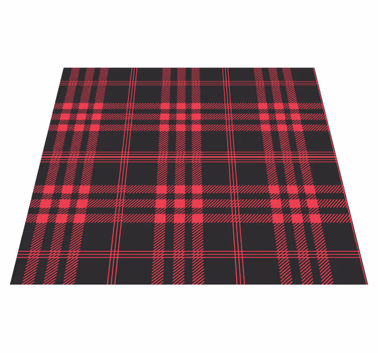 Tappeto vinile natale motivo tartan natalizio - TenStickers