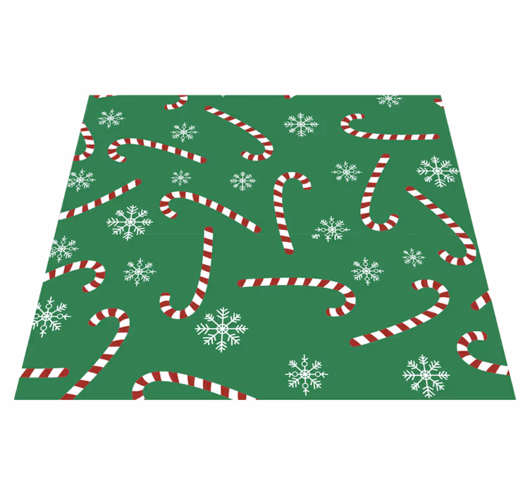 Tappeto vinile natale natale di caramelle - TenStickers