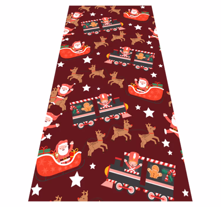 Tappeto vinile natale slitta di babbo natale - TenStickers