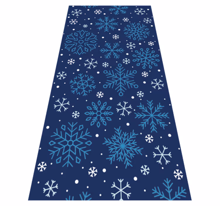 Tappeto vinile natale fiocchi di neve - TenStickers