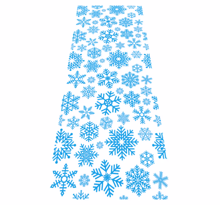Tappeto vinile natale forme diverse di fiocchi blu - TenStickers