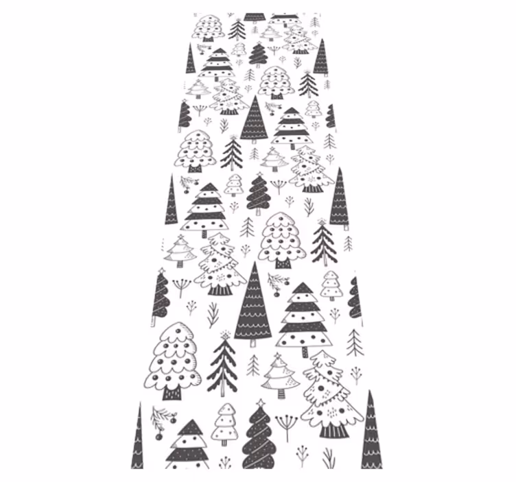 Tappeto vinile natale con motivo alberi di natale - TenStickers