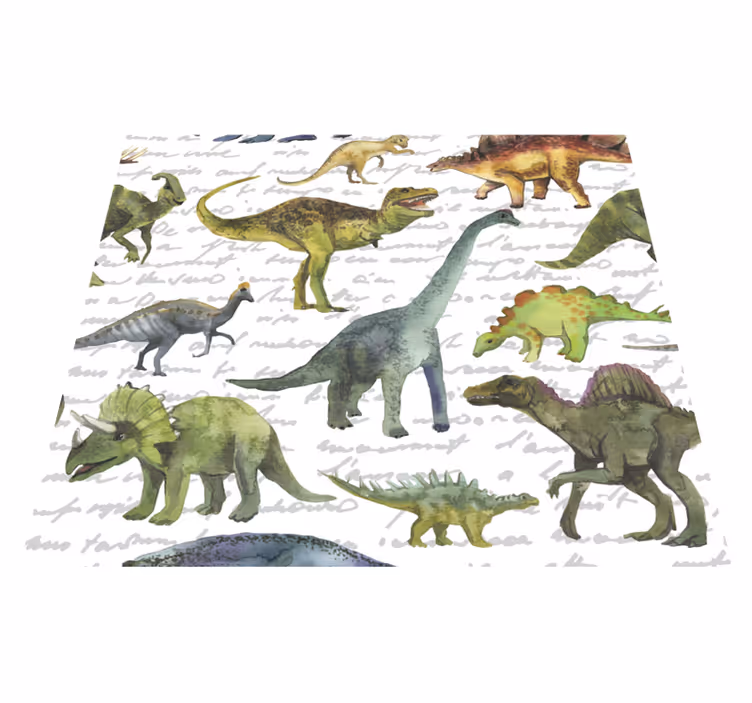 Tappeto vinile camera da letto dinosauri realistici - TenStickers
