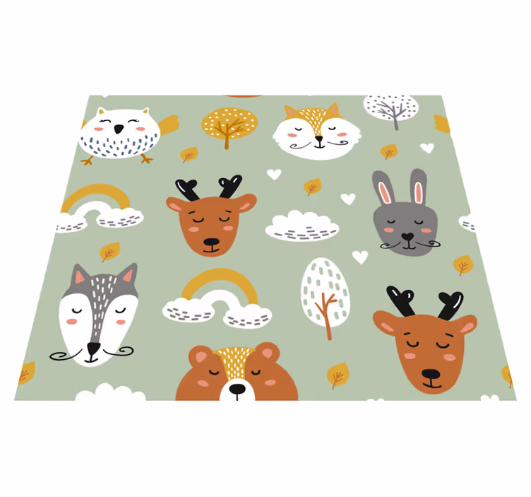 Tappeto vinile per bambini montagne nordiche - TenStickers