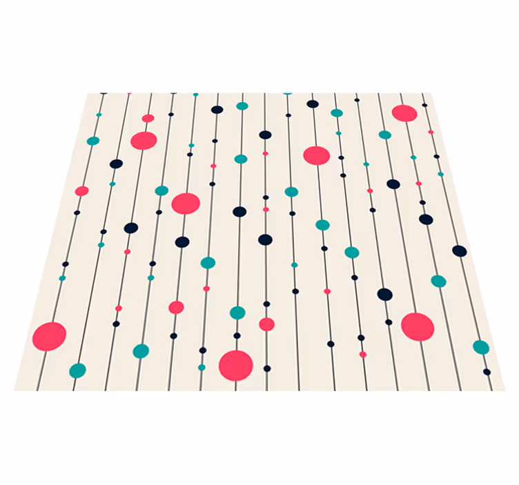 Tappeto vinile camera da letto motivo a pois charme - TenStickers