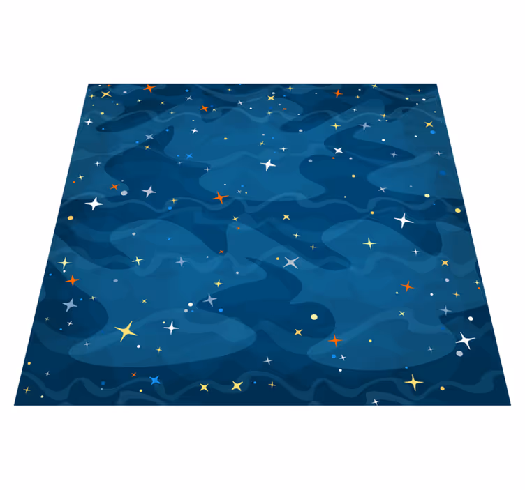 Tappeto vinile camera da letto camuffamento stellato - TenStickers