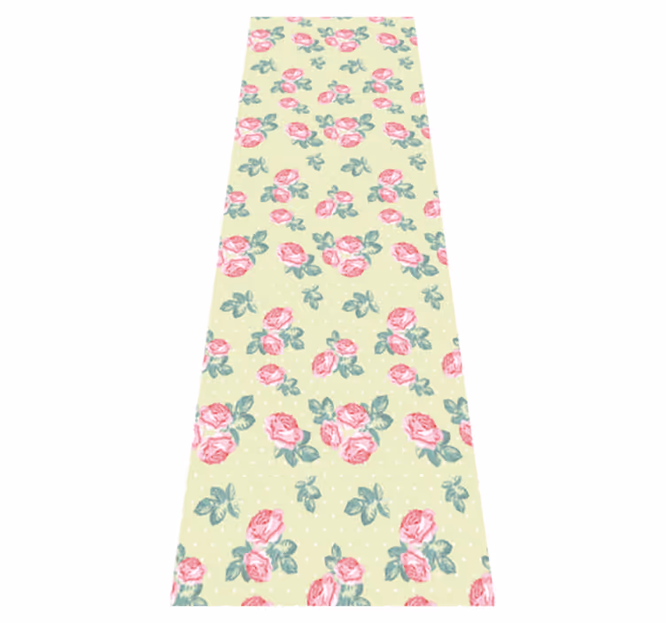 Tappeto vinile camera da letto stile shabby chic con pois - TenStickers