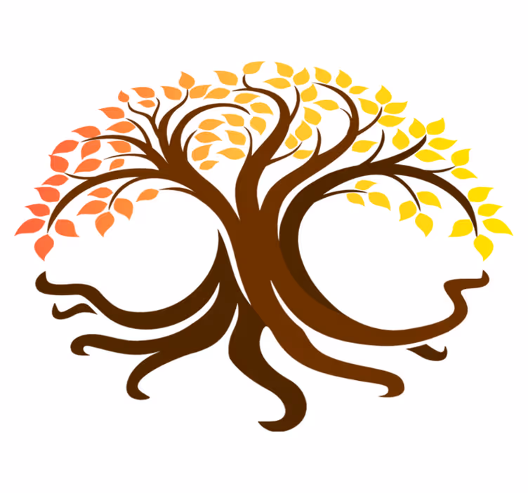 Tappeto vinile natura albero della vita colori autunnali - TenStickers