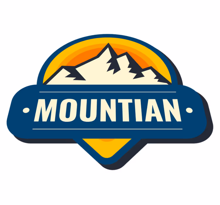 Tappeto vinile natura logo esploratori di montagna - TenStickers