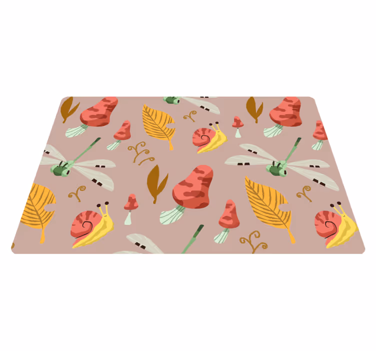 Tappeto vinile natura motivo flora e fauna autunnale - TenStickers